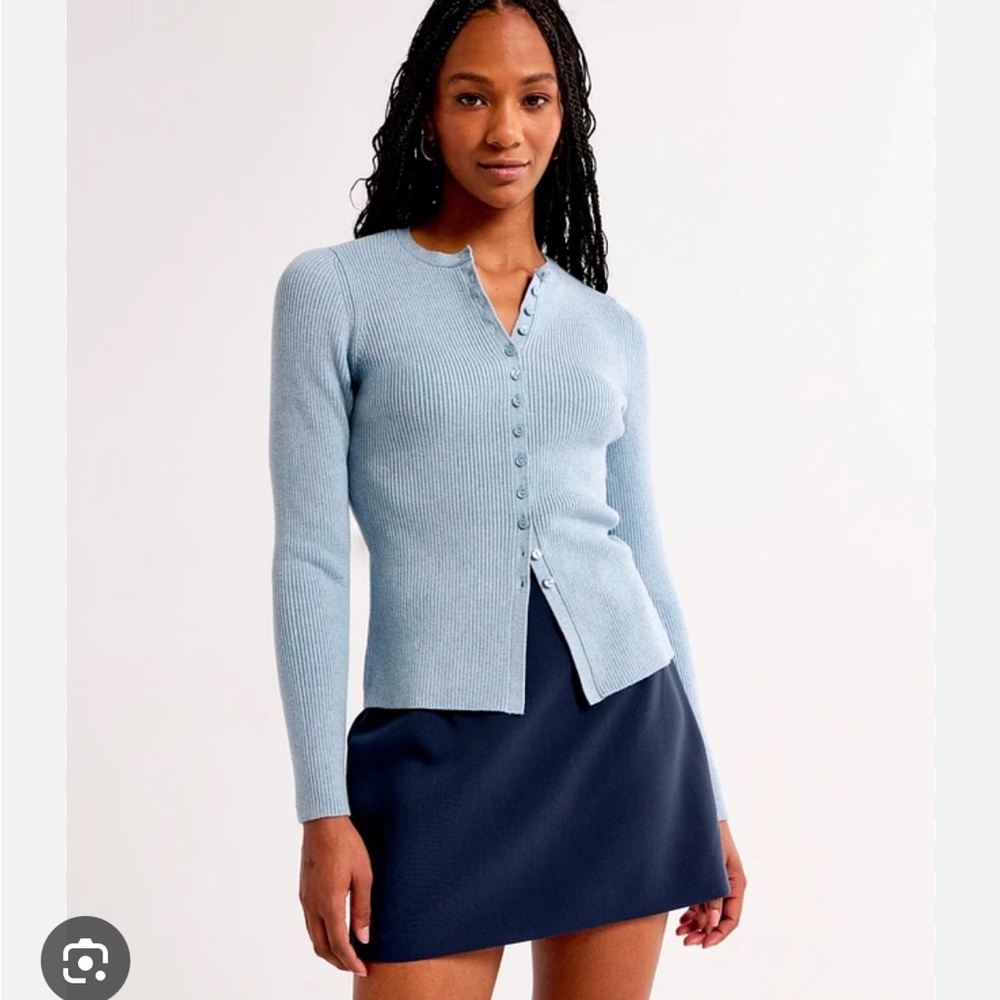 ABERCROMBIE & FITCH Ribbed Cardigan in “Light Blue” | Size S | NWOT